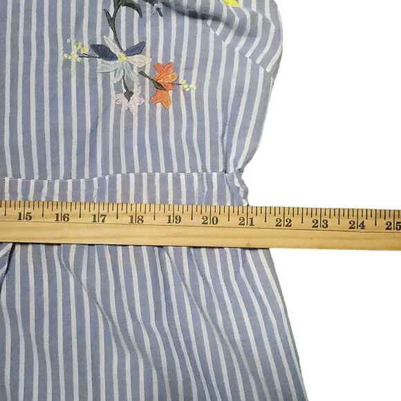 Ava & Viv Cotton Embroidered Plus Size Stripe Dress Womens 2X - Picture 10 of 11